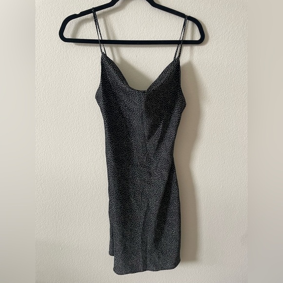 Urban outfitters Y2K black and white polka dot speghetti strap mini dress - Picture 1 of 3